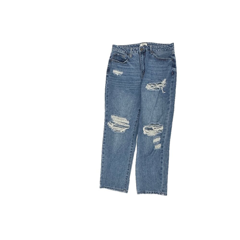 Forever 21 Straight Distressed Women's size 29 Medium Wash Blue Denim Jeans